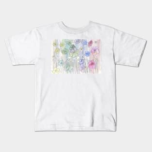 Floral Watercolour Collage 2 Kids T-Shirt